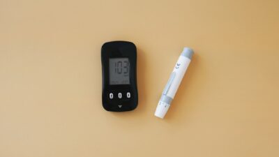 a thermometer and a thermometer on a table