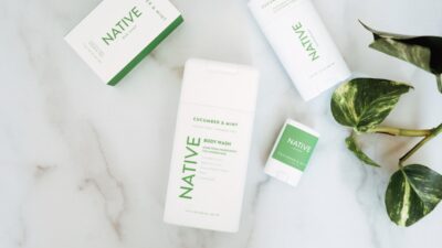 white and green box on white table