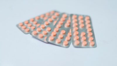 orange and white blister pack
