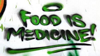 green food is medicine! graffiti