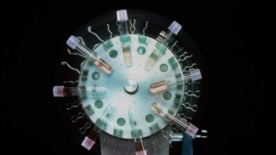 a close up of a machine with many tubes attached to it