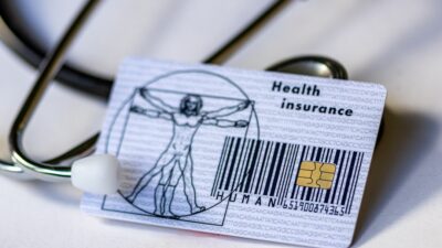 a card with a drawing of a person on it